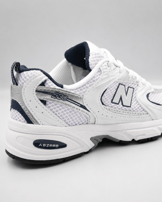 New Balance 530 White Silver Navy