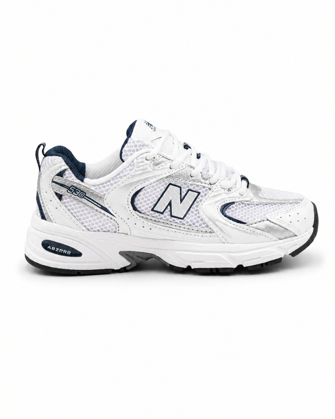 New Balance 530 White Silver Navy