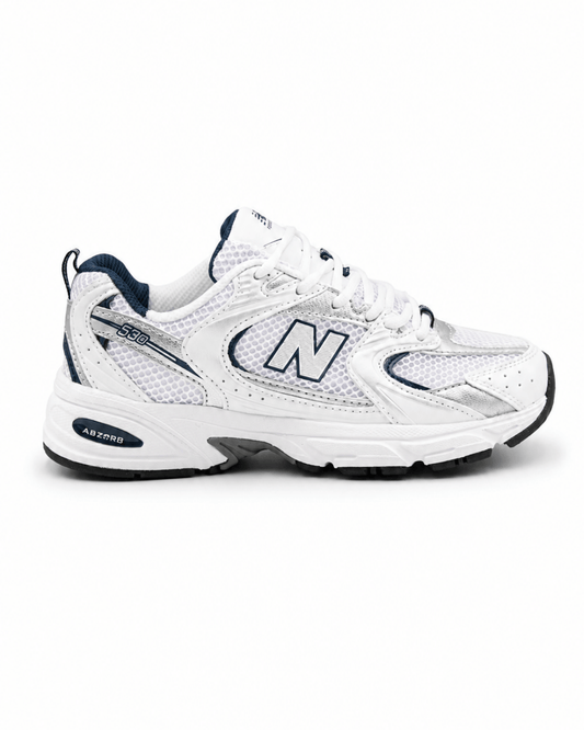 New Balance 530 White Silver Navy