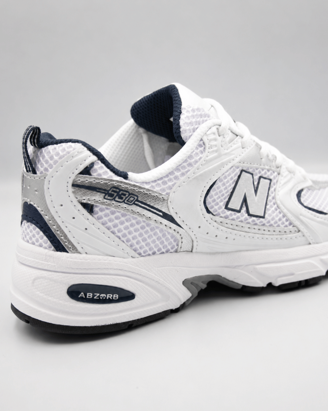 New Balance 530 White Silver Navy