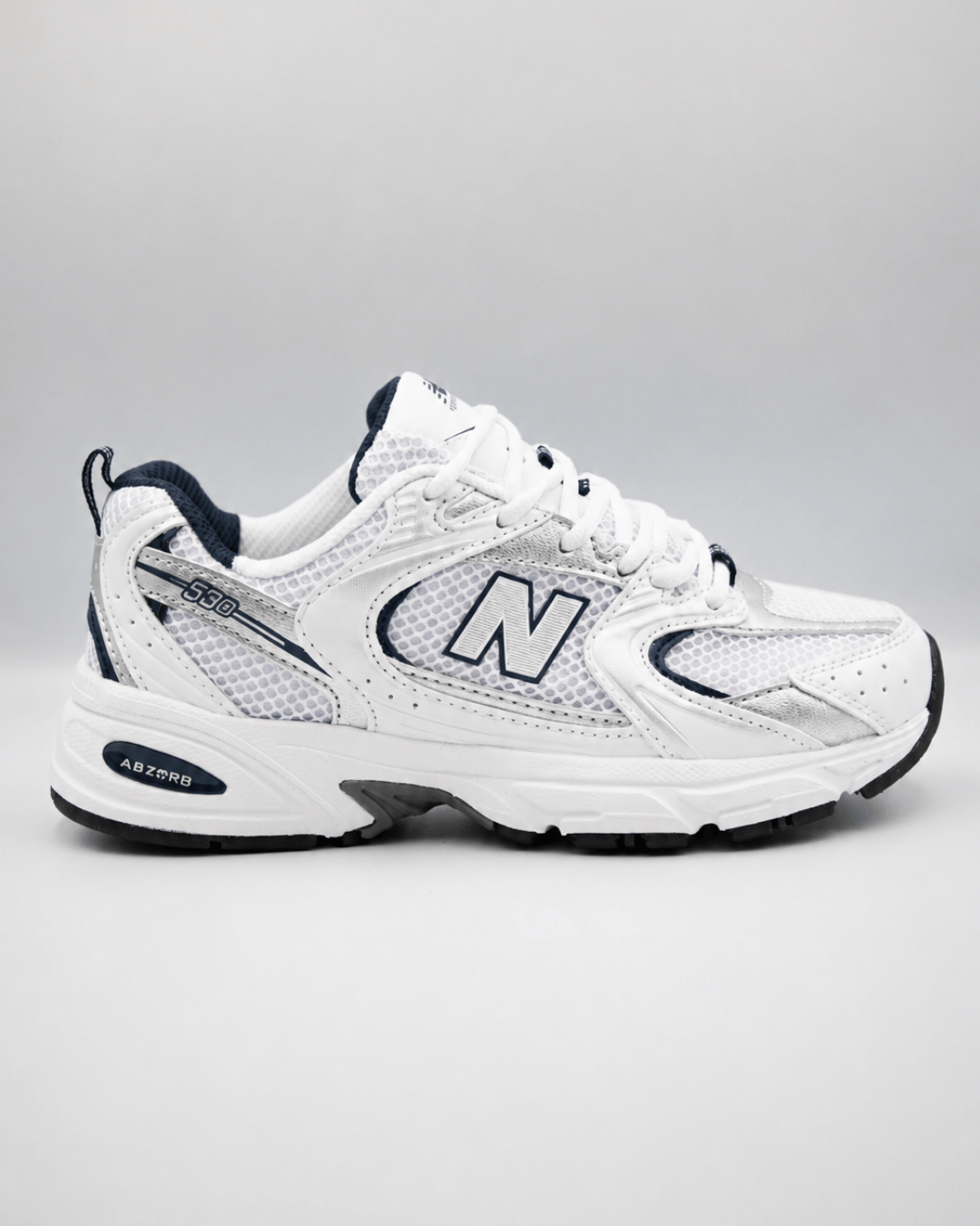 New Balance 530 White Silver Navy