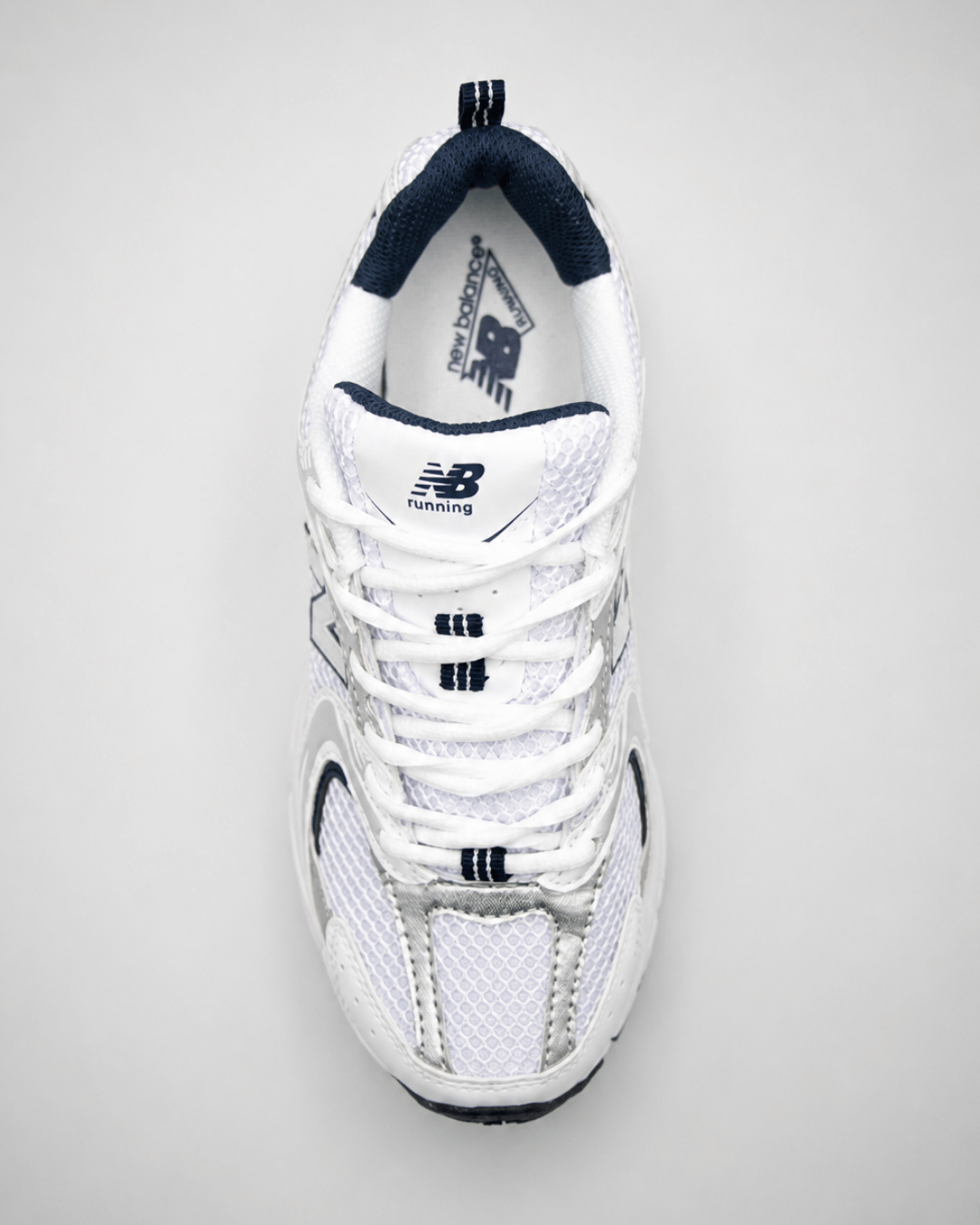 New Balance 530 White Silver Navy