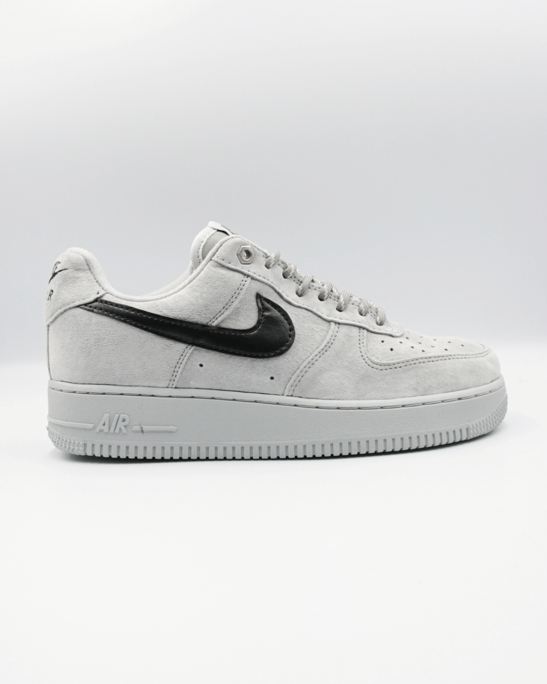 Nike Air Force 1 Low Light Smoke Grey Suede Black