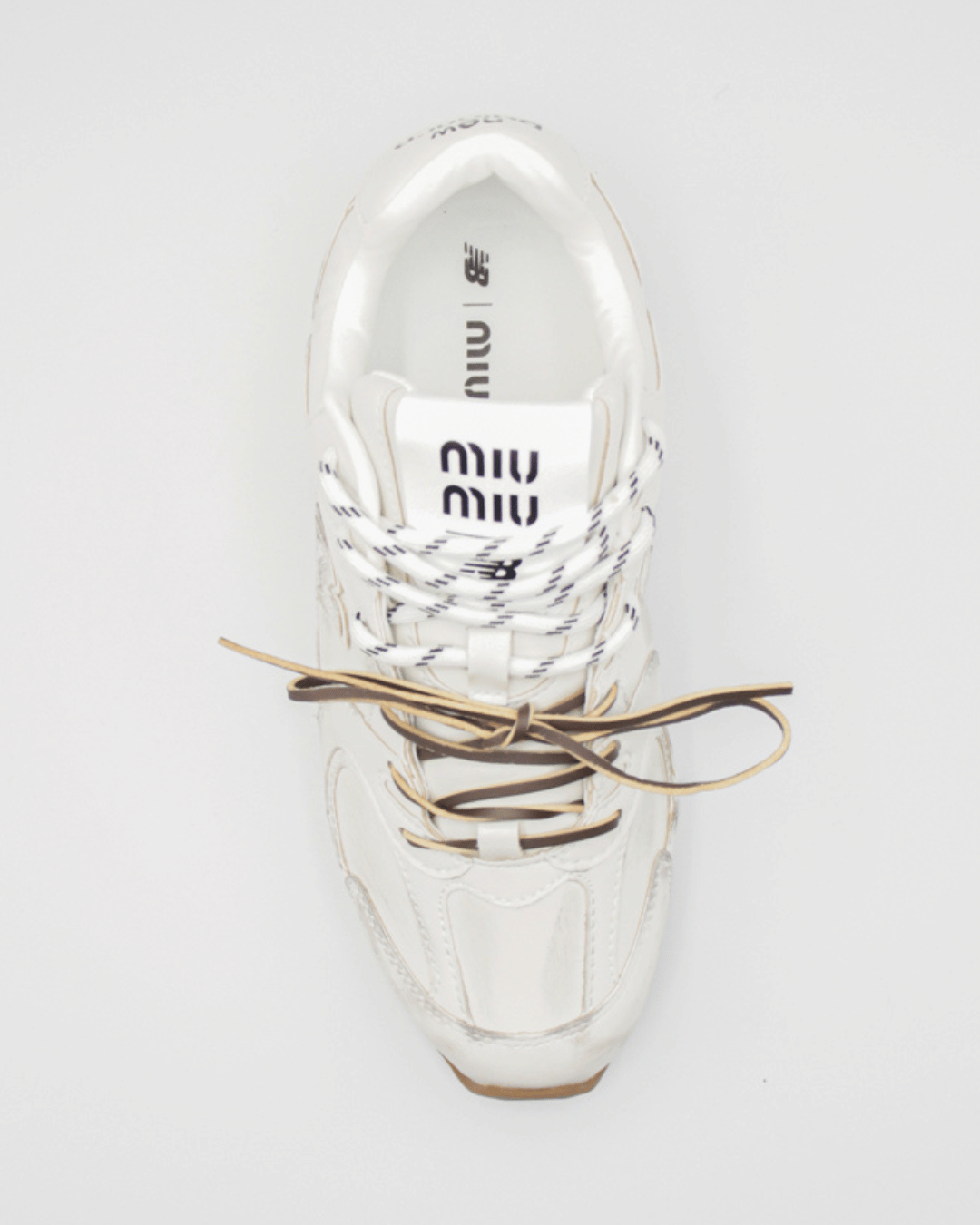 New Balance 530 SL x Miu Miu Nappa Leather Optic White
