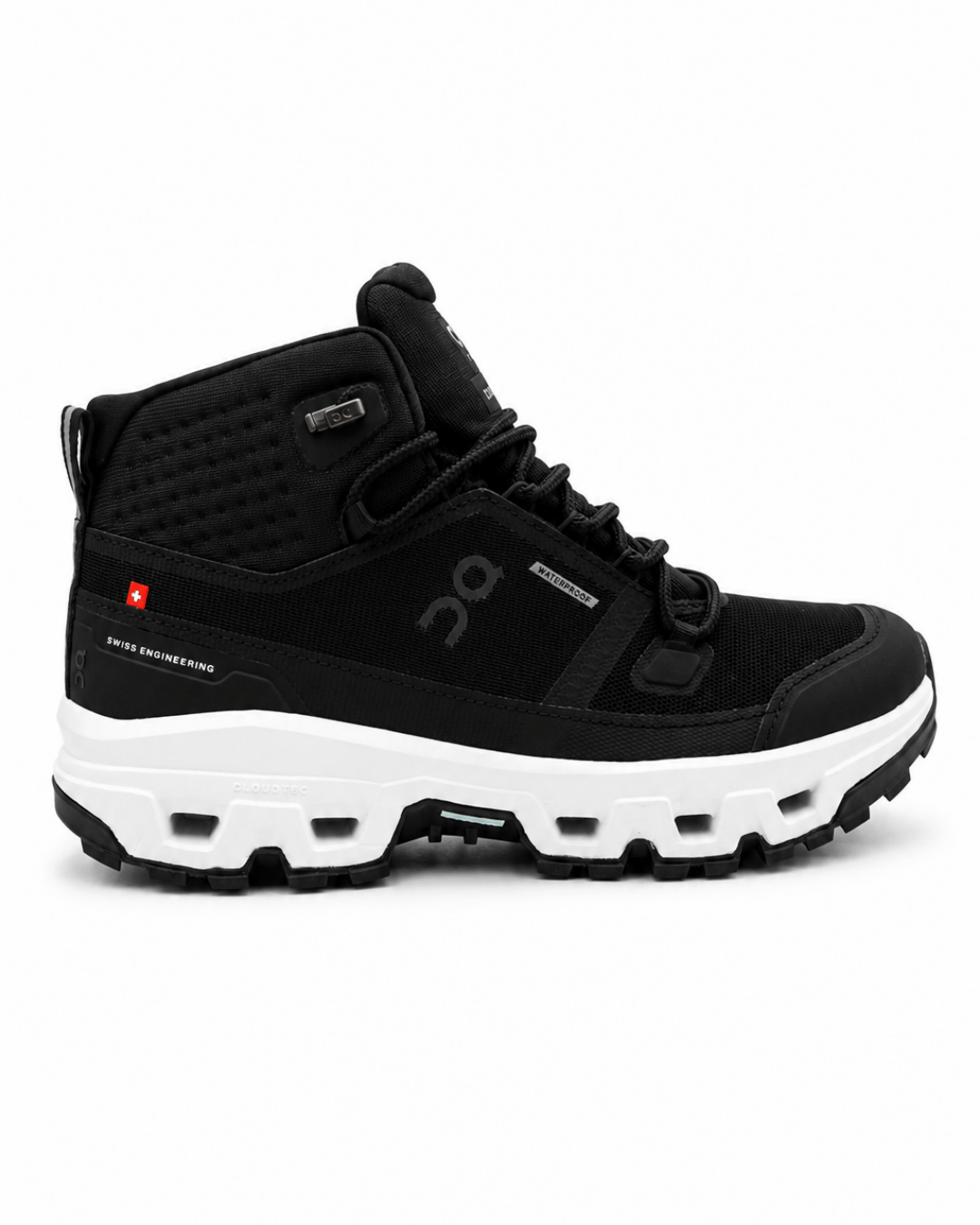 On Cloudrock Mid Waterproof Black/White