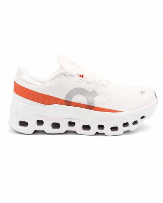 On Cloudmonster 1 White/Glacier/Orange