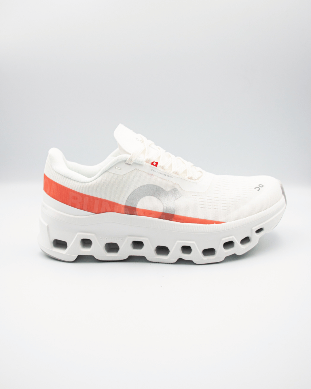 On Cloudmonster 1 White/Glacier/Orange