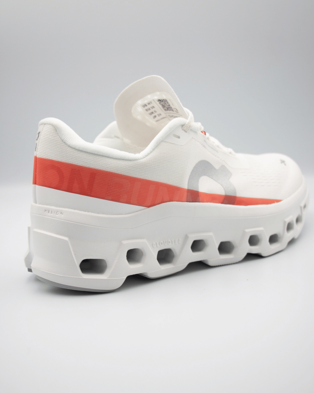 On Cloudmonster 1 White/Glacier/Orange